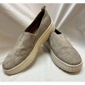 Sofft Women's Potina Slip Shoes Suede Leather Taupe Gray Size 8.5 M